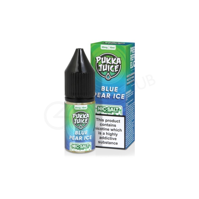 Liquid Pukka Juice Nic Salt 10ml - Blue Pear Ice 20mg | BigVapoteur