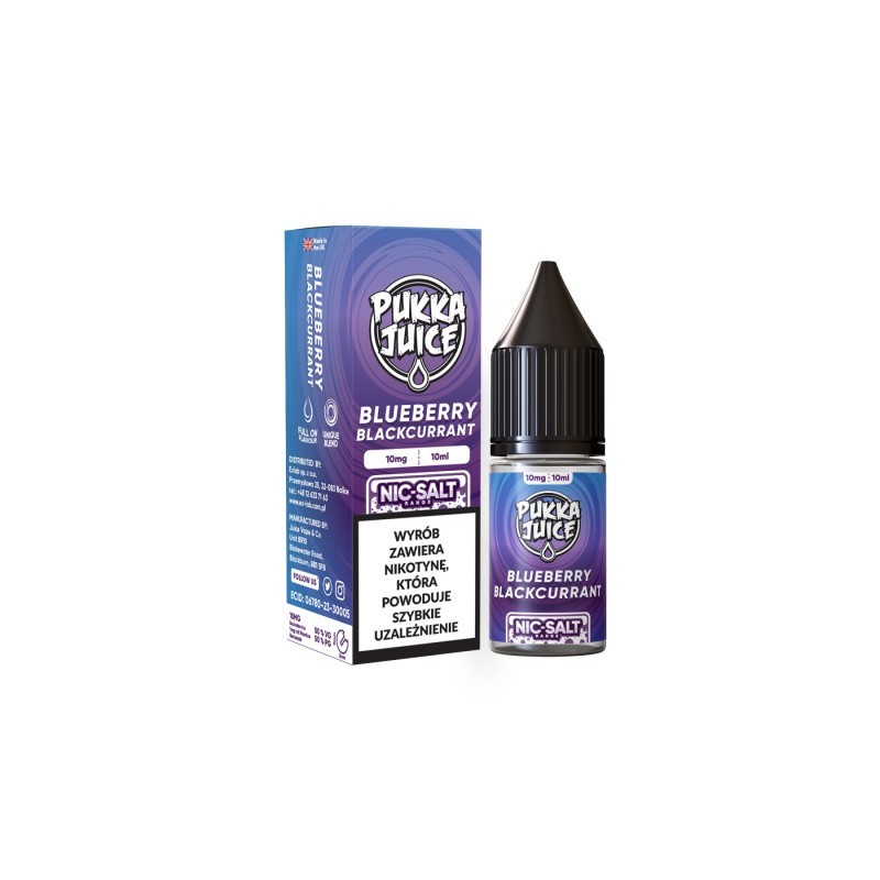 E-liquide Pukka Juice Nic Salt 10ml - Myrtille Cassis 20mg | BigVapoteur