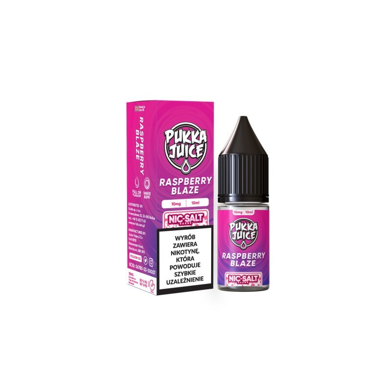 E-liquide Pukka Juice Nic Salt 10ml - Raspberry Blaze 20mg | BigVapoteur