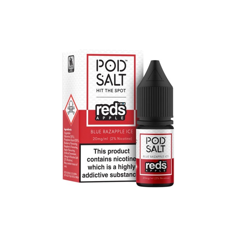 Pod Salt Fusion - Blue Razapple Ice - 10ml - 20mg | BigVapoteur