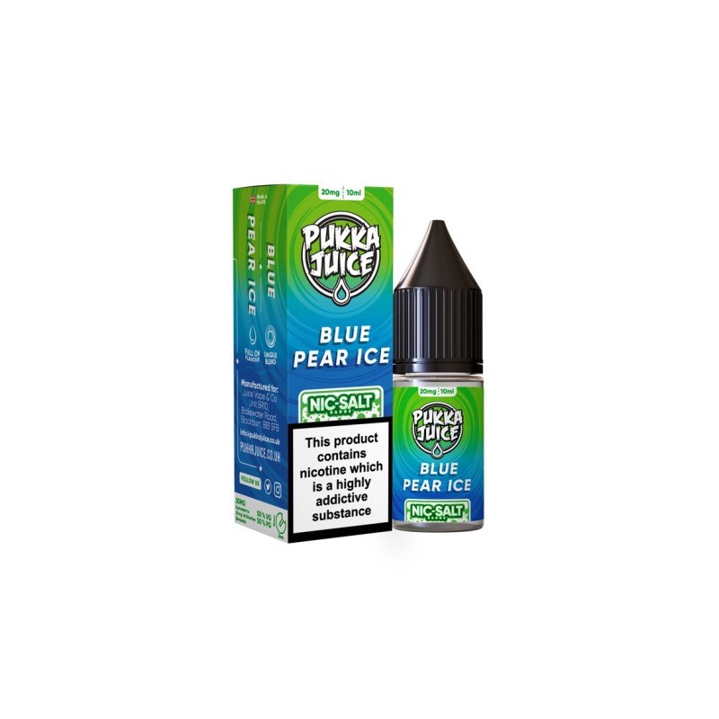 Liquid Pukka Juice 10ml - Blue Pear Ice 10mg salt | BigVapoteur