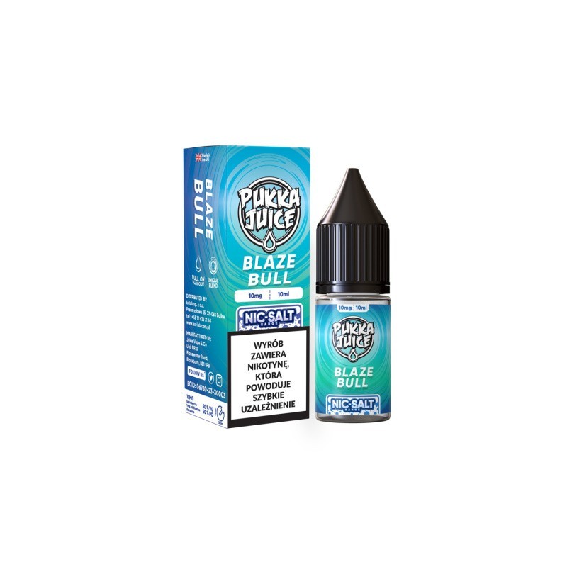 Liquid Pukka Juice 10ml - Blaze Bull 10mg salt | BigVapoteur