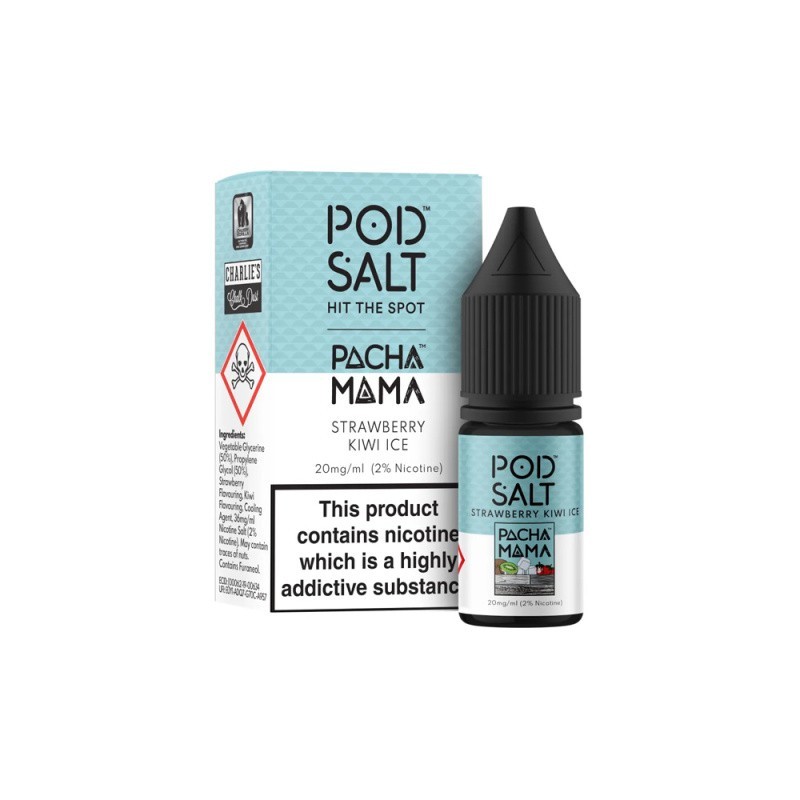 Pod Salt Fusion - Strawberry Kiwi Ice - 10ml - 20mg | BigVapoteur