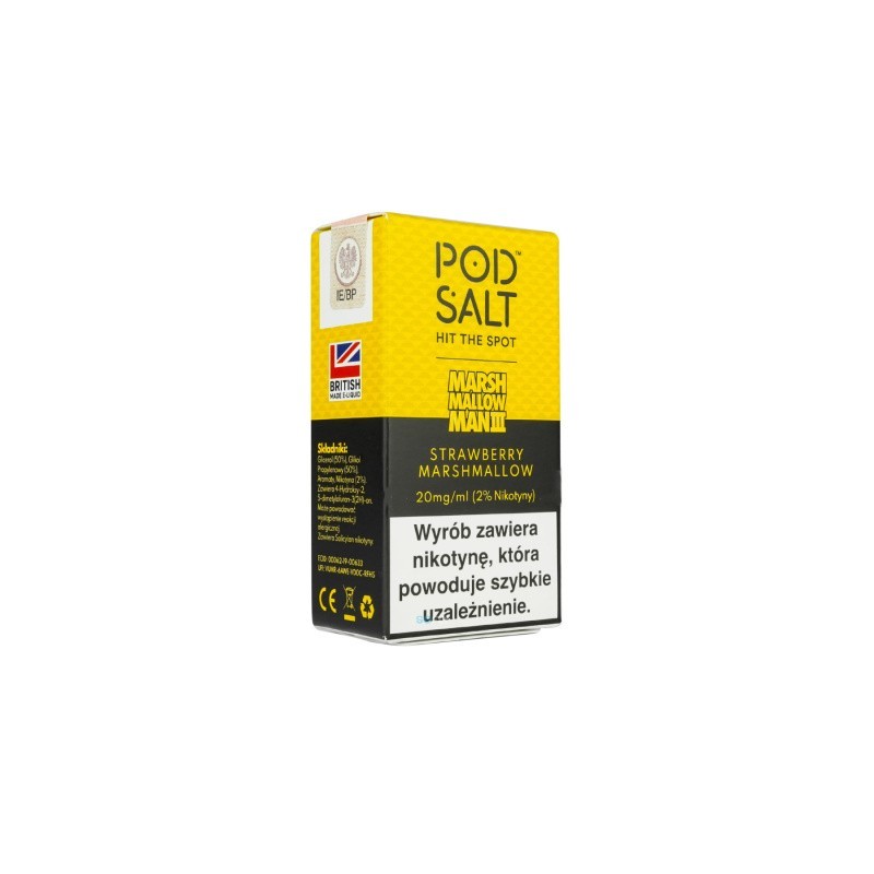 E-liquide Pod Salt Fusion - Fraise Marshmallow - 10ml - 20mg | BigVapoteur