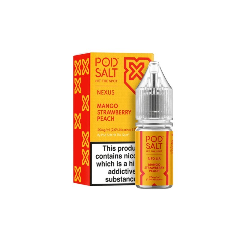 Liquid Pod Salt NEXUS 20mg 10ml - Mango Strawberry Peach | BigVapoteur