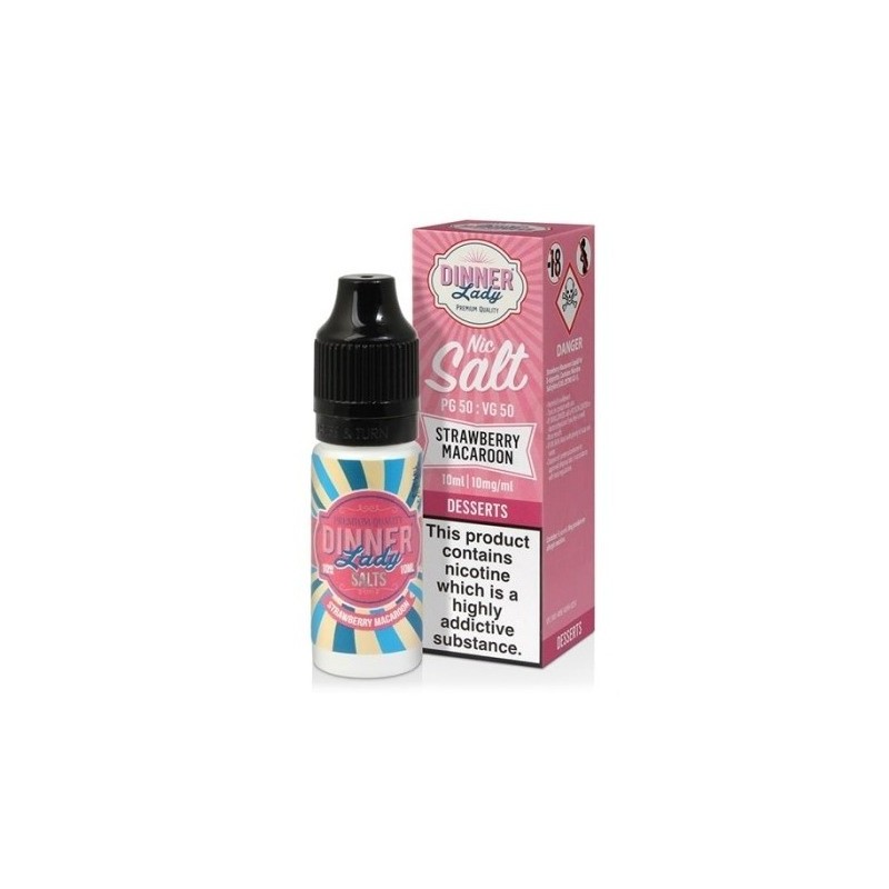 Dinner Lady Salt E-liquid 20mg - Strawberry Macaroon | BigVapoteur