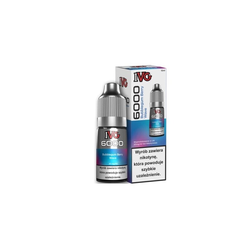 E-liquide IVG 6000 Salt Bubblegum Berry Wave 20 mg 10 ml | BigVapoteur