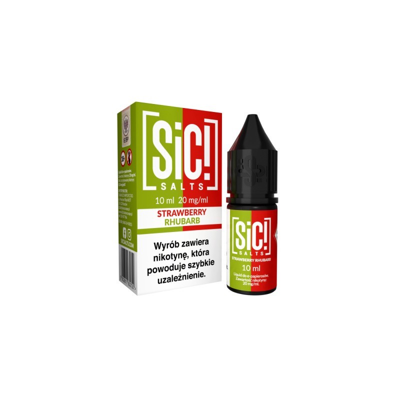 E-liquide Sic Salts 10ml Fraise Rhubarbe 20mg | BigVapoteur
