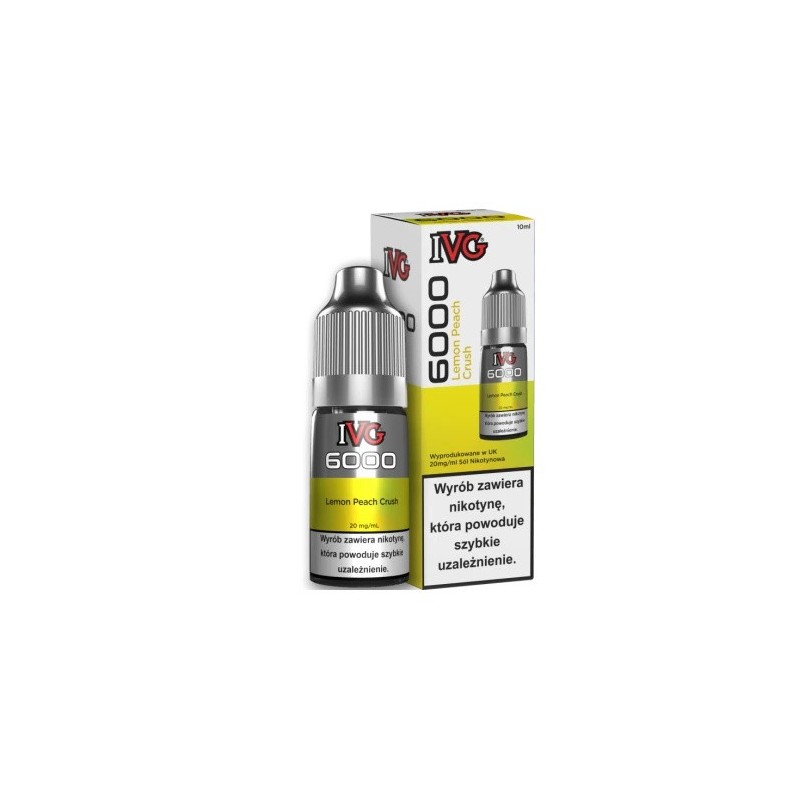 E-liquide IVG 6000 Salt Citron Pêche Crush 20 mg 10 ml | BigVapoteur