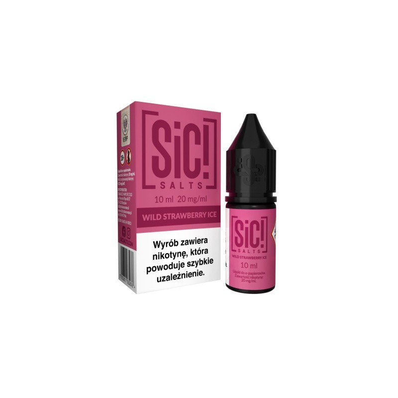 Liquid Sic Salts 10ml Wild Strawberry Ice 20mg | BigVapoteur