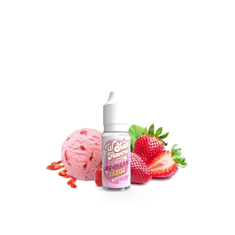 Liquide Ice Cream Fraise 10ml - Wsalt Flavour 10mg | BigVapoteur