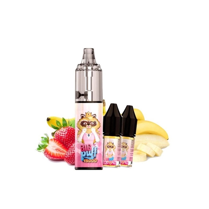 Big Puff 15000 Puffs 20mg - Strawberry Banana | BigVapoteur