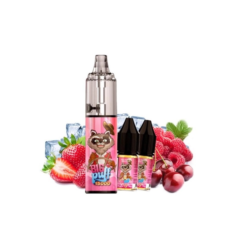 Big Puff 15000 Puffs 20mg - Fraise Framboise Cerise Glacée | BigVapoteur