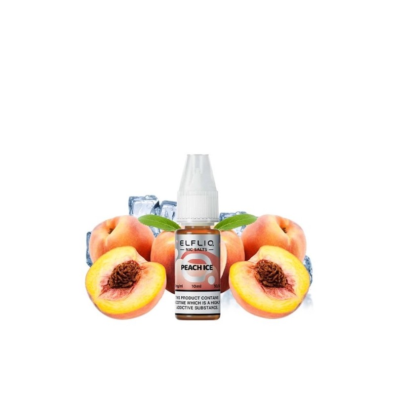 Liquid ELFBAR ELFLIQ Salt - Peach Ice 20mg 10ml | BigVapoteur
