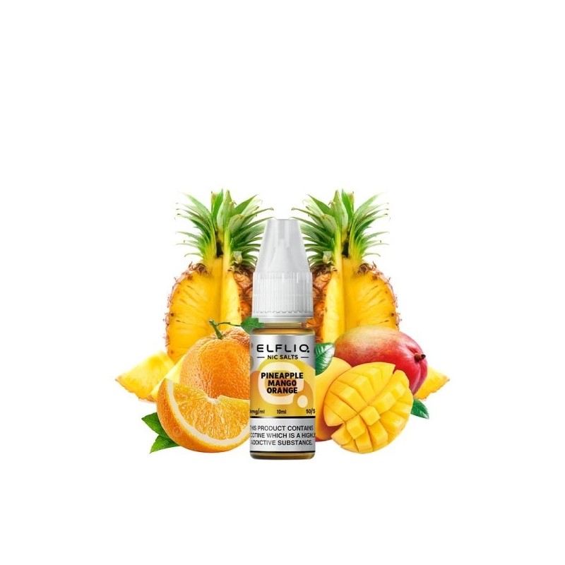 Liquid ELFBAR ELFLIQ Salt - Pineapple Mango Orange 20mg 10ml | BigVapoteur