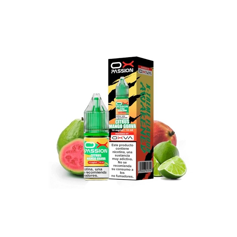 E-liquide Oxva Ox Passion Salts 10mg - Agrumes Mangue Goyave | BigVapoteur