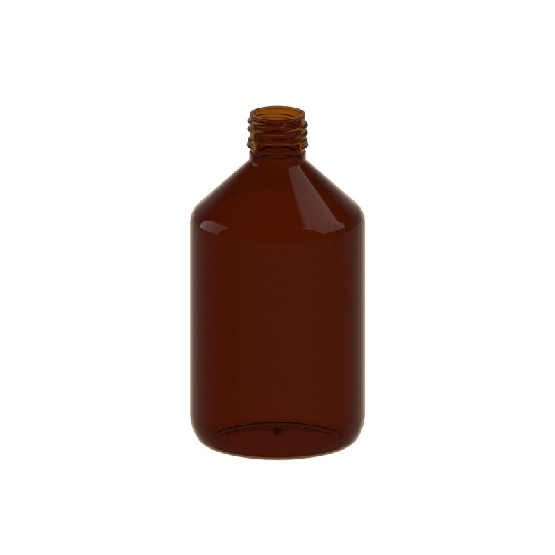 Smooth Amber PET Bottle with Cap 500ml | Bigvapoteur