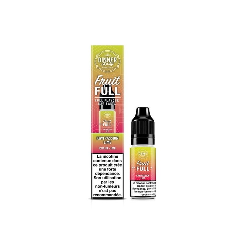 Liquid Dinner Lady Fruit Full Salt 10ml 20mg - Kiwi Passion Citron vert | Bigvapoteur