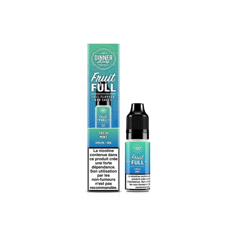 Liquid Dinner Lady Fruit Full Salt 10ml 20mg - Fresh Mint | Bigvapoteur