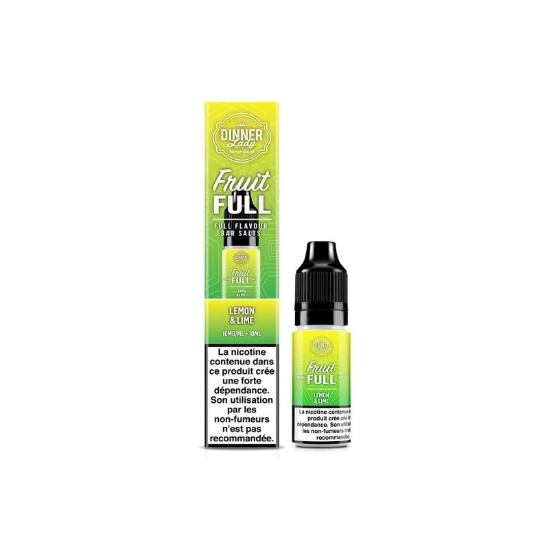 Dinner Lady Fruit Full Salt Lemon & Lime Nicotine Salt E-Liquid 10ml (20mg) | Bigvapoteur