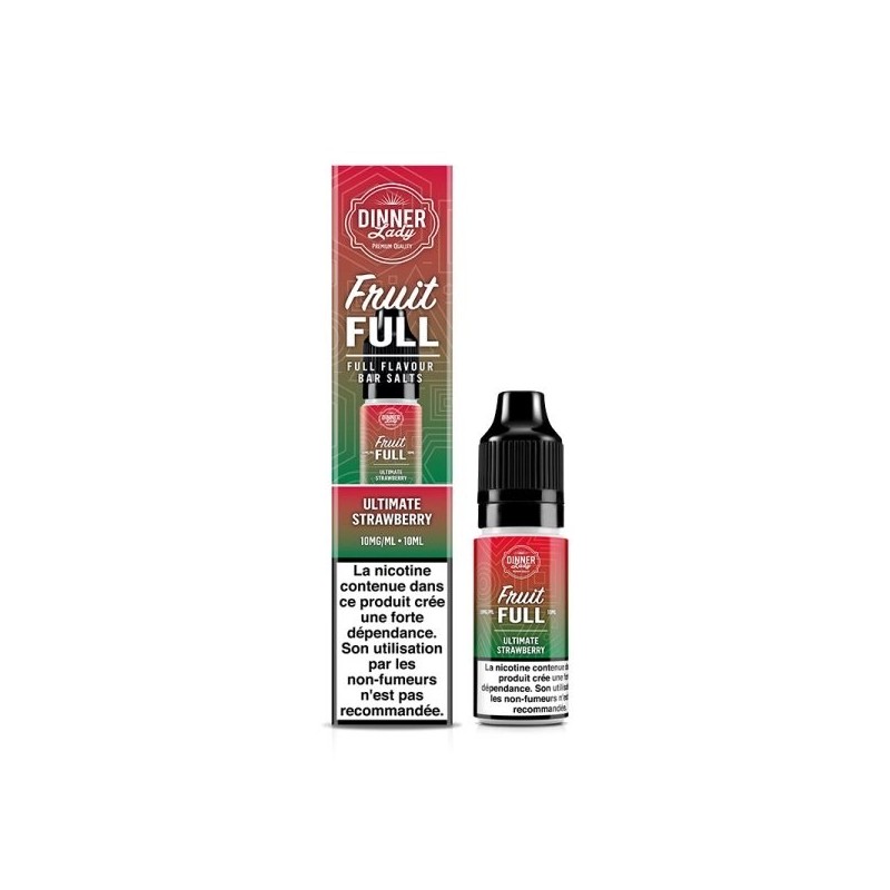 Dinner Lady Fruit Full Salt Nicotine E-Liquid - Ultimate Strawberry | Bigvapoteur