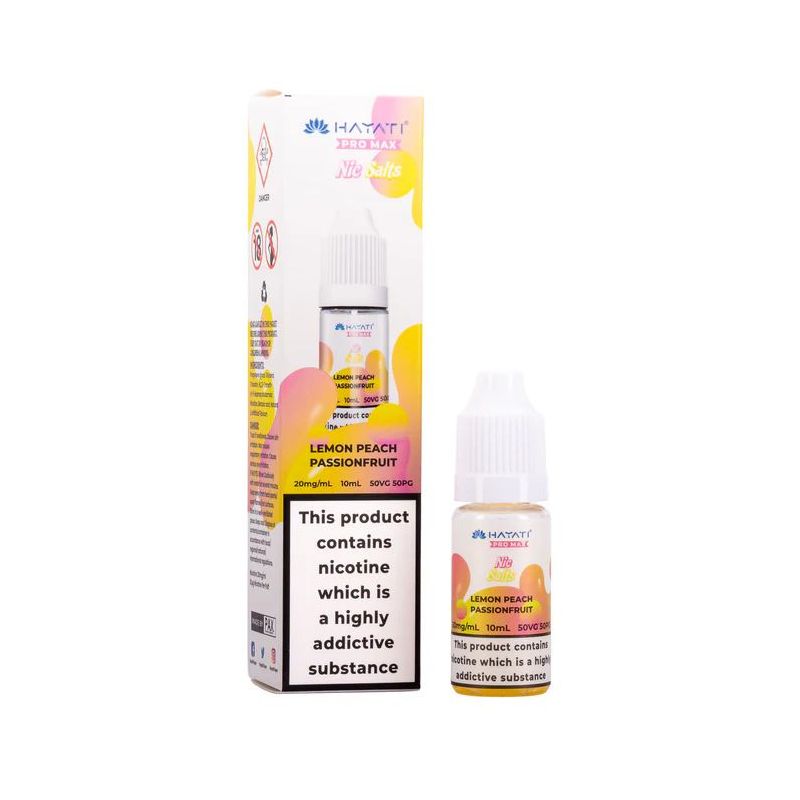Liquid Hayati Pro Max Nic Salts 10ml - Lemon Peach Passionfruit 20mg | Bigvapoteur