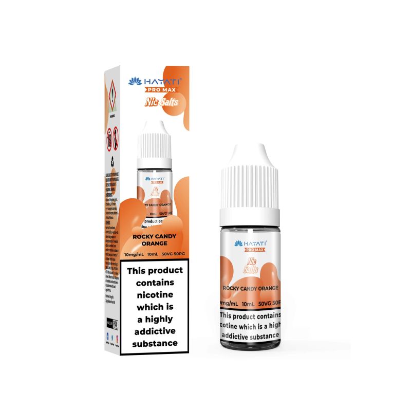 Liquid Hayati Pro Max Nic Salts 10ml - Rocky Candy Orange 20mg | Bigvapoteur