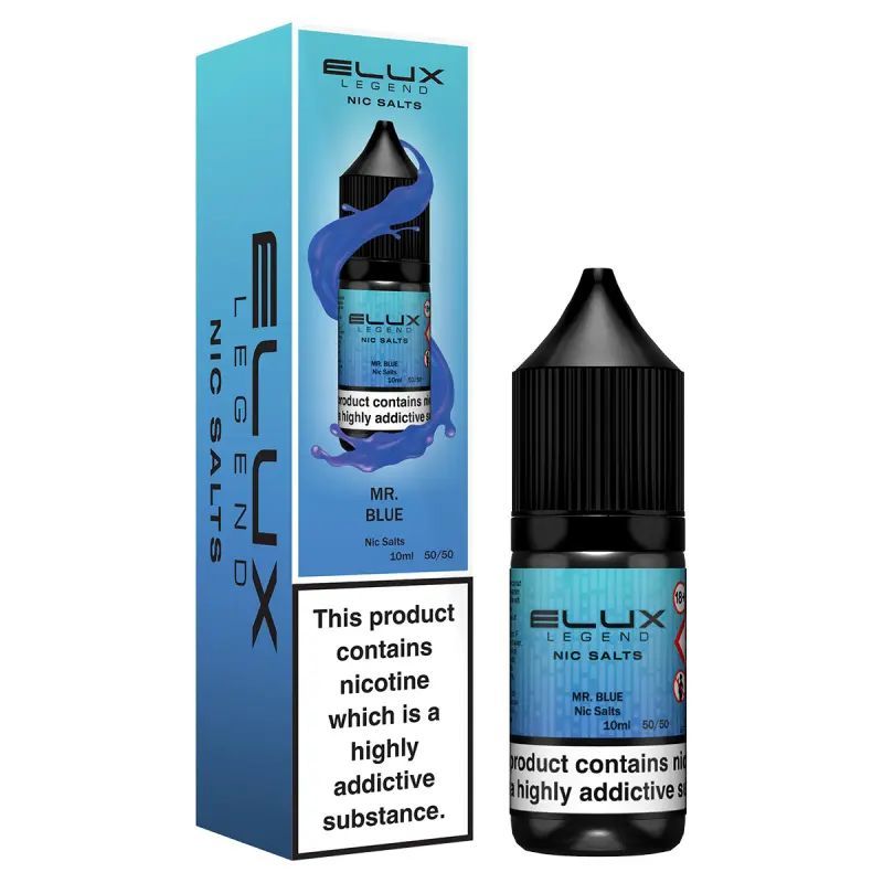 Liquid Elux Legend Sels de Nicotine 10ml - Mr Blue 20mg | Bigvapoteur