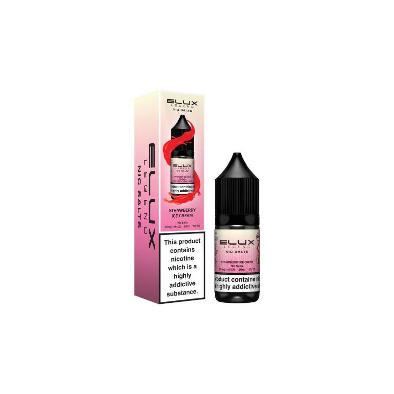 Liquid Elux Legend Sels de Nicotine 10ml - Fraise Glace 20mg | Bigvapoteur