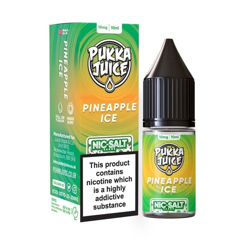 Pukka Juice Nic Salt Liquid 10ml - Pineapple Ice 20mg | Bigvapoteur