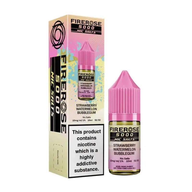 Liquid FireRose 5000 Sels de Nicotine 10ml - Fraise Pastèque Bubble-gum 20mg | Bigvapoteur