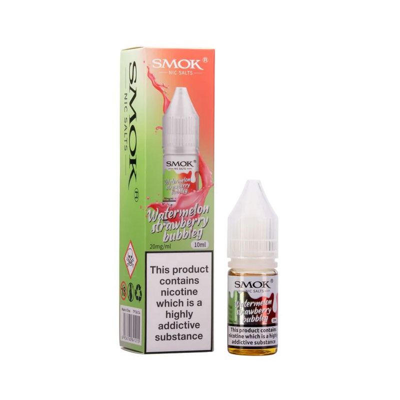 Liquid Smok Nic Salts 10 ml - Watermelon Strawberry Bubbly 20mg | Bigvapoteur