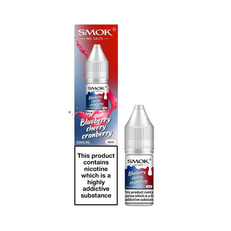 Liquid Smok Sels de Nicotine 10 ml - Myrtille Cerise Canneberge 20mg | Bigvapoteur