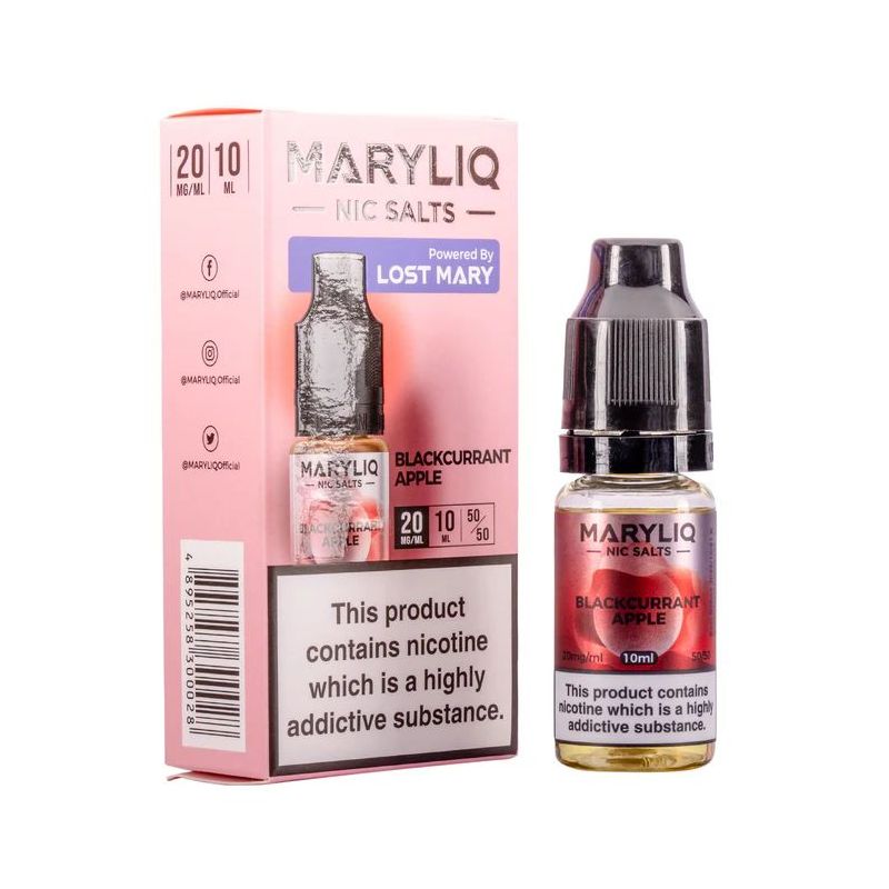 Liquid Maryliq Sel Nicotinique 10ml - Cassis Pomme 20mg | Bigvapoteur
