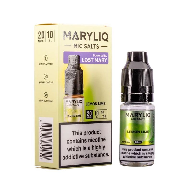 Maryliq Nicotine Salt Liquid 10ml - Lemon Lime 20mg | Bigvapoteur