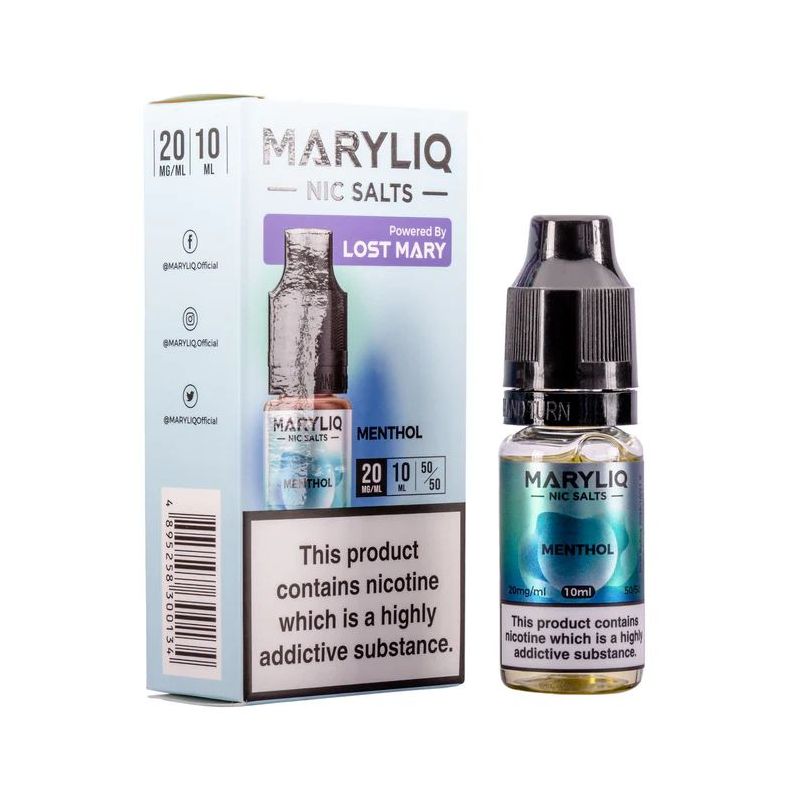 Maryliq Nicotine Salt Liquid 10ml - Menthol 20mg | Bigvapoteur