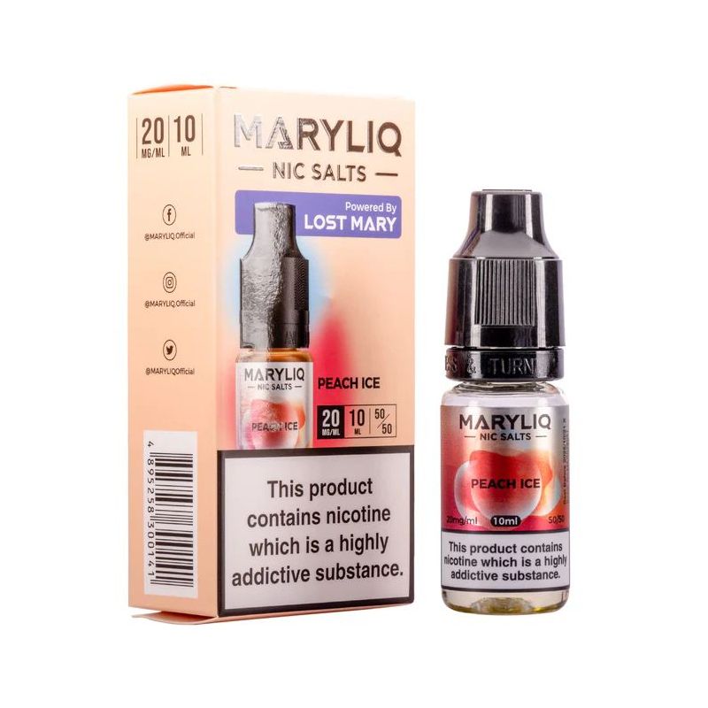 Liquid Maryliq Sel Nicotinique 10ml - Pêche Glacée 20mg | Bigvapoteur