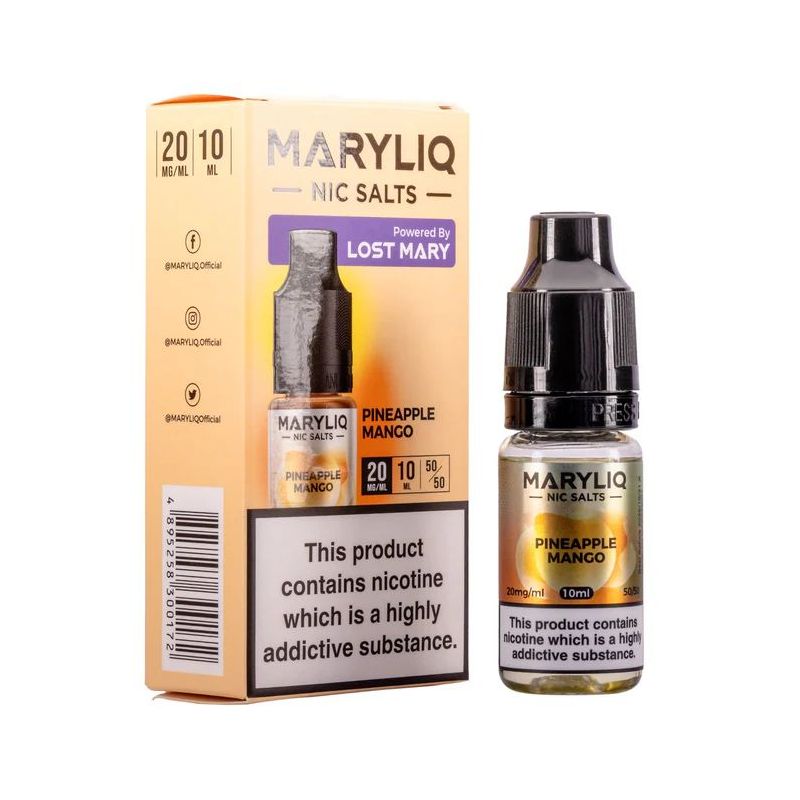 Liquid Maryliq Sels de Nicotine 10ml - Ananas Mangue 20mg | Bigvapoteur