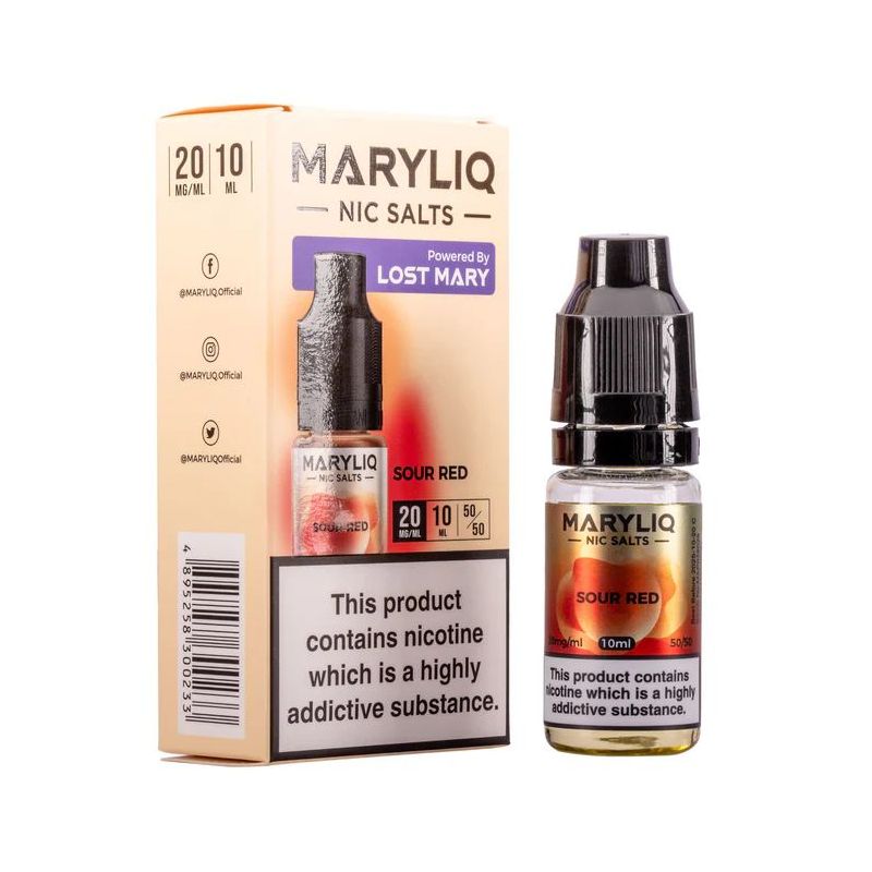 Liquid Maryliq Sól Nikotynowa 10ml - Kwaśny Czerwony 20mg | Bigvapoteur