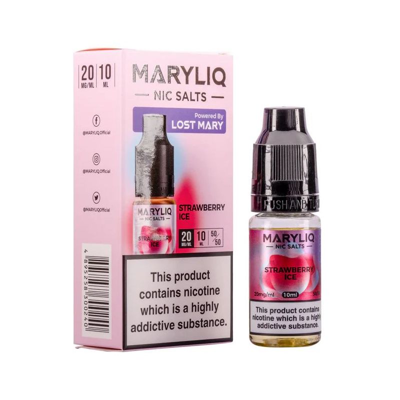 Liquid Maryliq Sól Nikotynowa 10ml - Truskawkowy Lód 20mg | Bigvapoteur