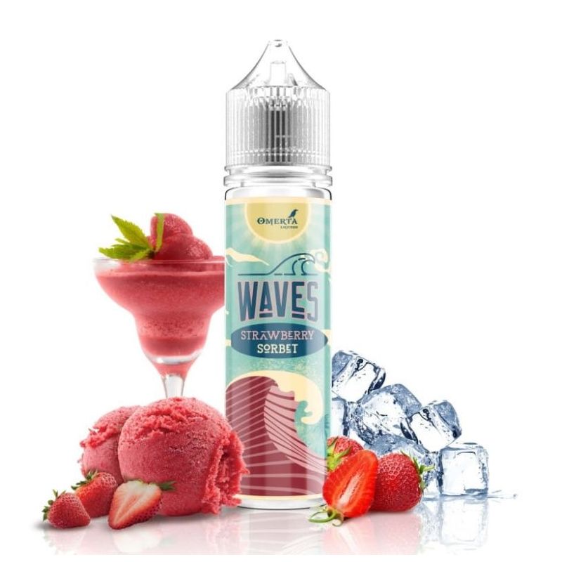 Longfill Omerta - Waves Strawberry Sorbet 10/60ml | Bigvapoteur