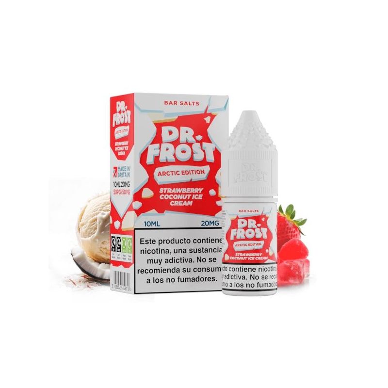 Liquid Dr Frost Salts - Truskawkowy Kokosowy Lody 20mg | Bigvapoteur