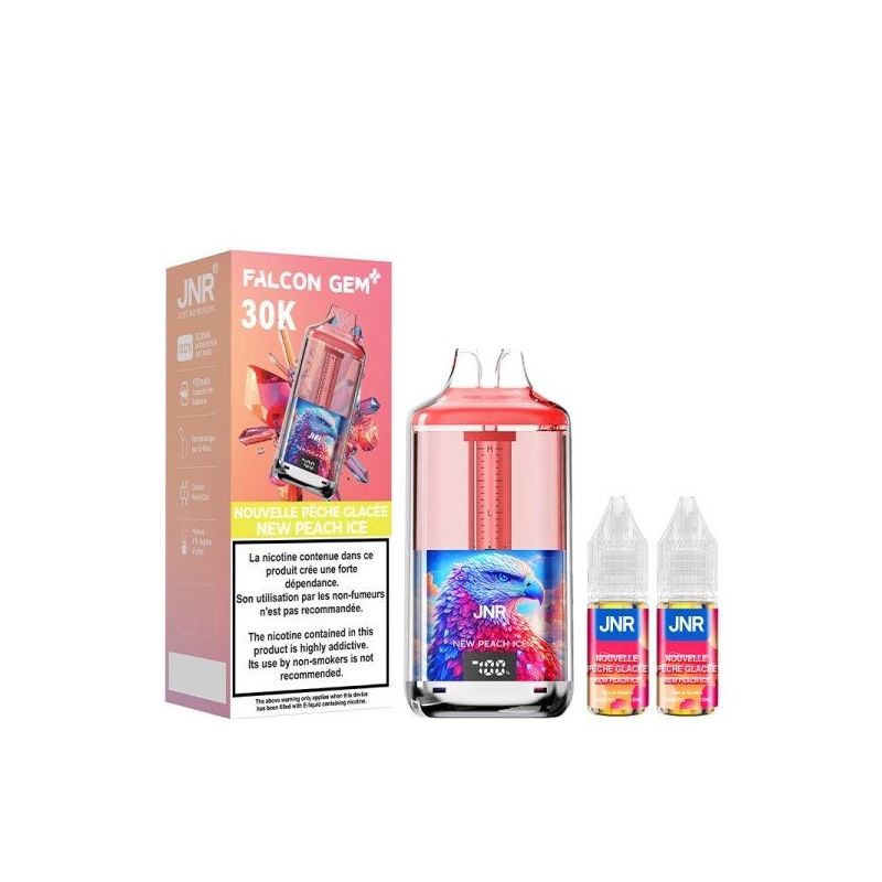 Puff 30K Falcon Gem+ 20mg - JNR - Nouvelle Pêche Glacée | Bigvapoteur