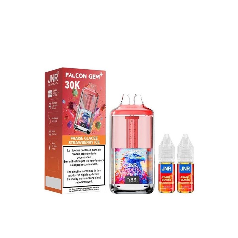 Puff 30K Falcon Gem+ 20mg - JNR - Mrożona Truskawka | Bigvapoteur