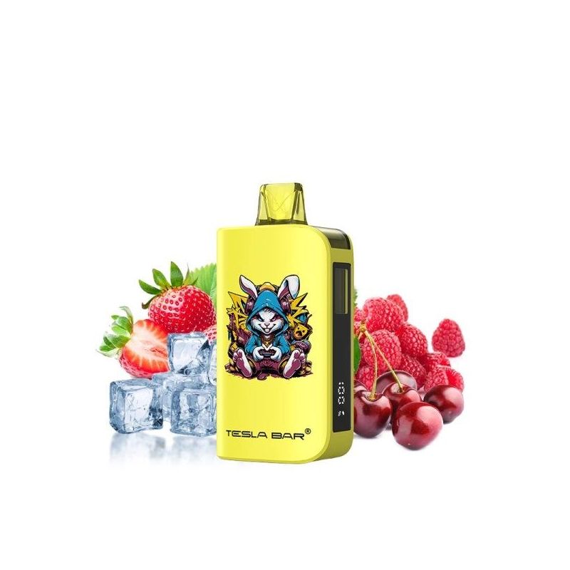 Puff ST-10 000 20mg - Tesla Bar - Strawberry Raspberry Cherry Ice | Bigvapoteur