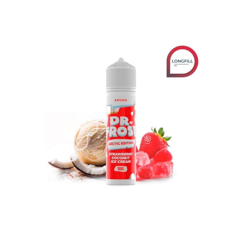 Longfill Dr Frost - Crème Glacée à la Fraise et à la Noix de Coco 16/60ml | Bigvapoteur
