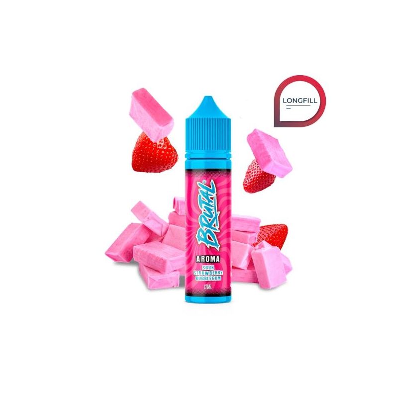 Longfill Brutal Drinks By Just Juice - Fraise Acidulée Bubble-gum 12/60ml | Bigvapoteur