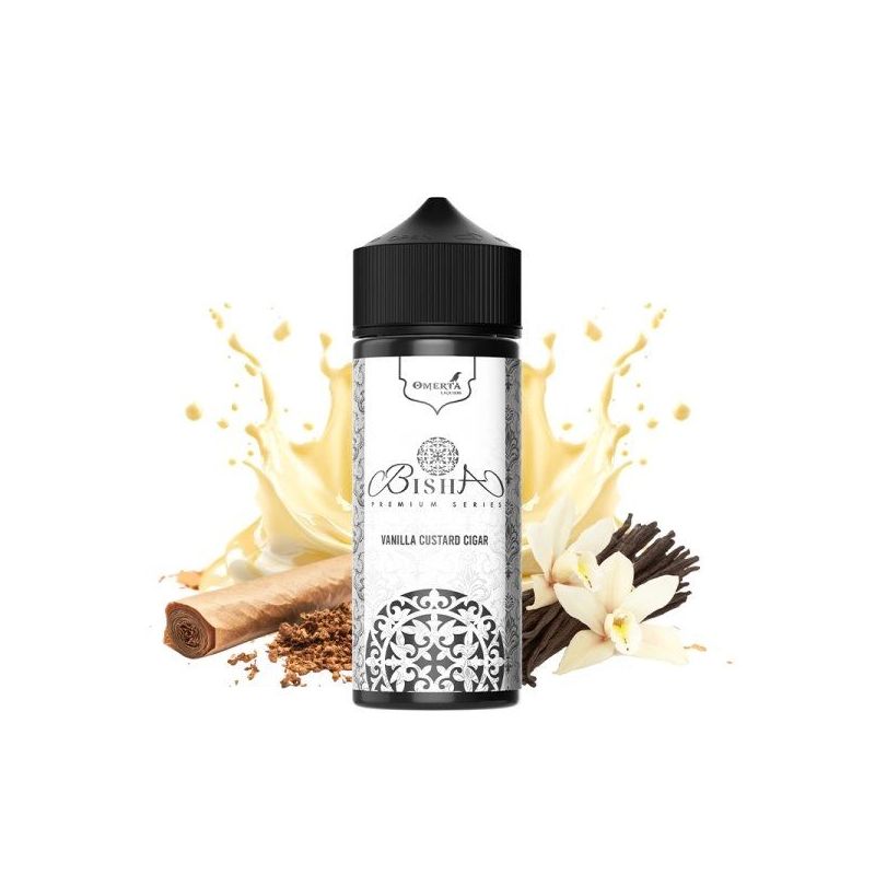 Premix Bisha by Omerta Liquids - Crème Vanille Cigare 100/120ml | Bigvapoteur