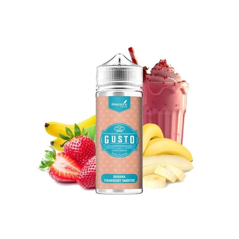 Gusto by Omerta Liquids - Banana Strawberry Smoothie Premix 100/120ml | Bigvapoteur