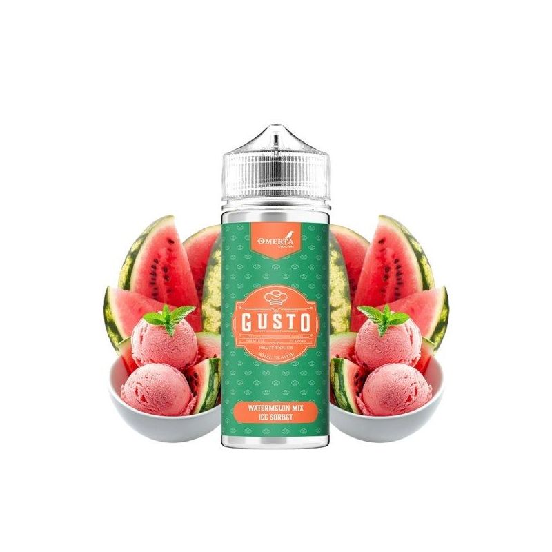 Gusto by Omerta Liquids - Watermelon Mix Ice Sorbet 100/120ml | Bigvapoteur